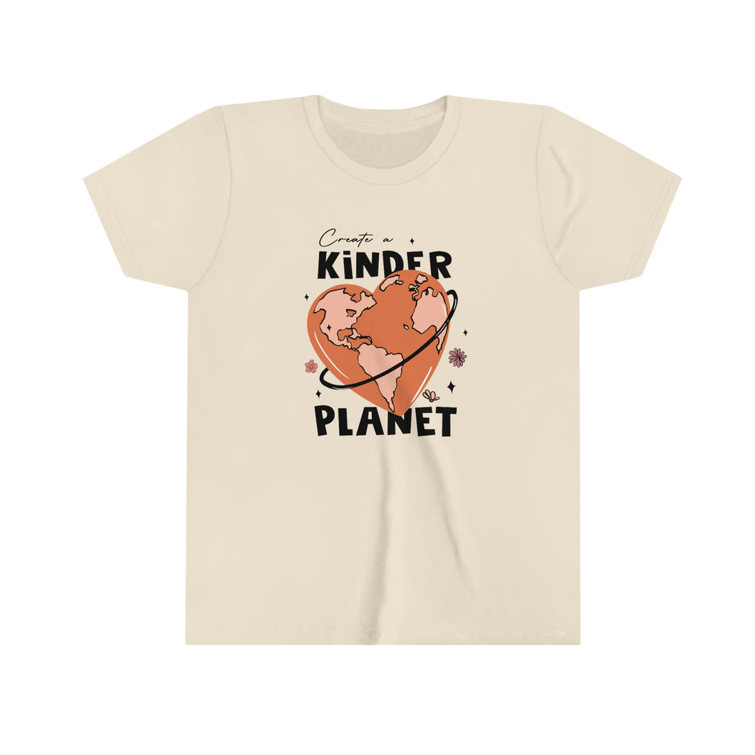 Create a Kinder Planet Pinks Girls Retro T-shirt