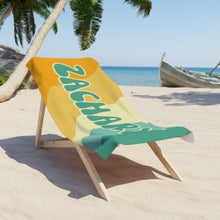 Load image into Gallery viewer, The Zachary Retro Custom Name Beach Towel
