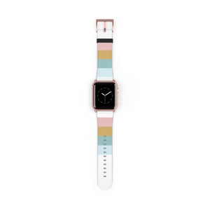 Soft Lined Boho Faux-Leather Apple Watch Band