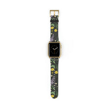 Load image into Gallery viewer, Vintage Flowers Faux-Leather Apple Watch Band
