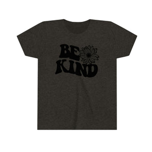 Be Kind Sunflower Graphic Youth Girls Retro T-shirt