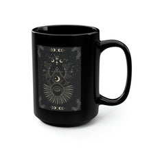 Load image into Gallery viewer, Celestial Tarot Black Mug, 15oz
