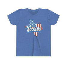 Load image into Gallery viewer, Texas State Red White Blue Girls Youth Retro T-shirt
