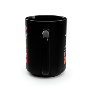 Full of Magic MUshroom Black Mug, 15oz