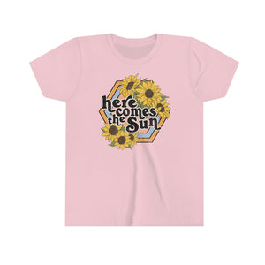 Here Comes The Sun Girls Youth Retro T-shirt