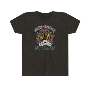 AntiSocial Butterfly Youth Girls Retro T-shirt