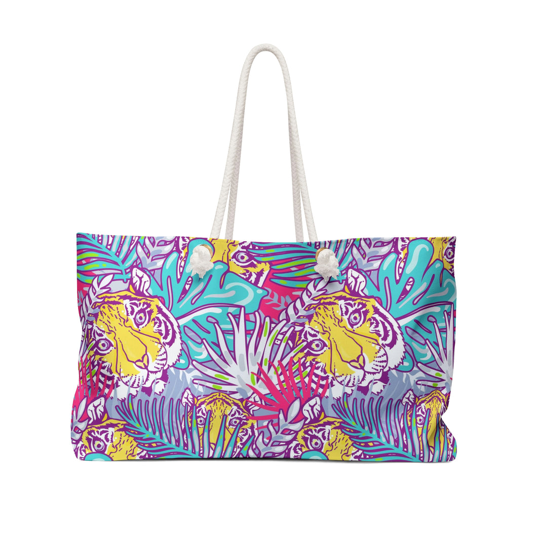 Jungle Tiger Neons Weekender/Beach Bag