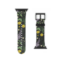 Load image into Gallery viewer, Vintage Flowers Faux-Leather Apple Watch Band
