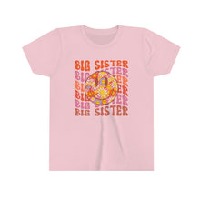 Load image into Gallery viewer, Big Sister Smiley Face Youth Girls Retro T-shirt
