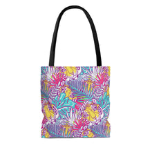 Load image into Gallery viewer, Pink and Blue Jungle Tiger High Quality Tote Bag
