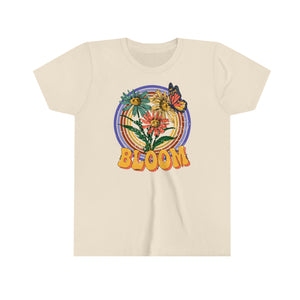 Bloom Flowers Youth Girls Retro T-shirt