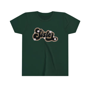 Sister Leopard Girls Youth Retro T-shirt