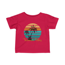 Load image into Gallery viewer, Summer Vibes Palm Tree Infant Fine Jersey Tee
