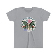 Load image into Gallery viewer, Dreamer Butterfly and Flowers Youth Girls Retro T-shirt
