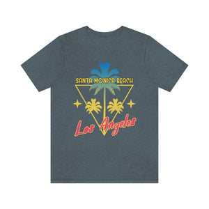 Santa Monica Beach Men's Short Sleeve Graphic Tee