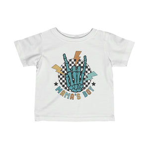 Mamas Boy Skeleton Hand Infant Fine Jersey Tee