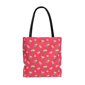 Peaches Dark Pink/Red High Quality Tote Bag