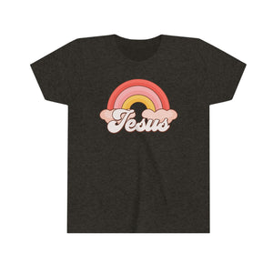 Jesus Rainbow Girls Retro T-shirt