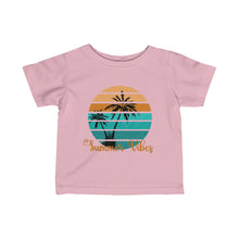 Load image into Gallery viewer, Summer Vibes Palm Tree Infant Fine Jersey Tee
