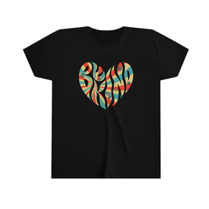 Be Kind Heart Youth Girls Retro T-shirt