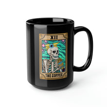 Load image into Gallery viewer, The Coffee Tarot Black Mug, 15oz
