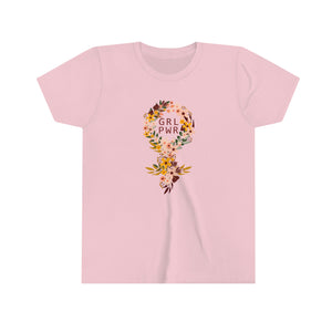 GRL PWR Floral Girls Retro T-shirt