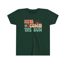 Load image into Gallery viewer, Here Comes The Sun Girls Youth Retro T-shirt
