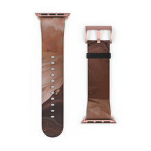 Load image into Gallery viewer, Brown Marble Faux-Leather Apple Watch Band
