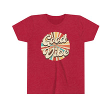 Load image into Gallery viewer, Good Vibes Girls Youth Retro T-shirt
