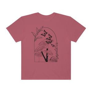 Mushroom Butterflies Stencil Women’s T-shirt