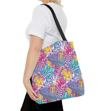 Load image into Gallery viewer, Pink and Blue Jungle Tiger High Quality Tote Bag
