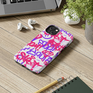 Graffiti Pink Tough Phone Case, Case-Mate