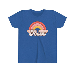 Jesus Rainbow Girls Retro T-shirt