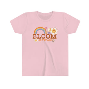 Bloom As You Are Youth Girls Retro T-shirt