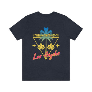 Santa Monica Beach Men's Short Sleeve Graphic Tee