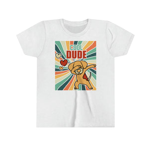 Cool Dude Dog Retro Youth Boys T-shirt