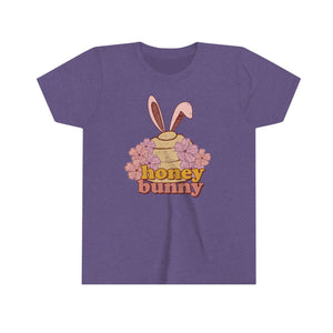 Honey Bunny Bee Hive Girls Youth Retro T-shirt