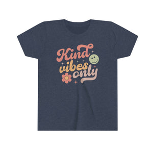 Kind Vibes Only Girls Retro T-shirt