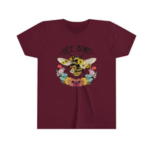 Load image into Gallery viewer, Bee Kind Flowers Youth Girls Retro T-shirt
