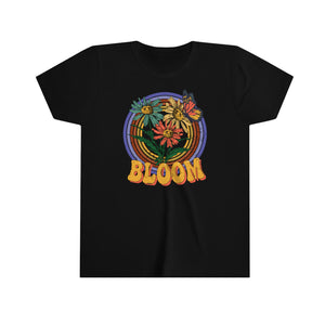 Bloom Flowers Youth Girls Retro T-shirt