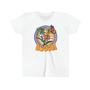 Bloom Flowers Youth Girls Retro T-shirt