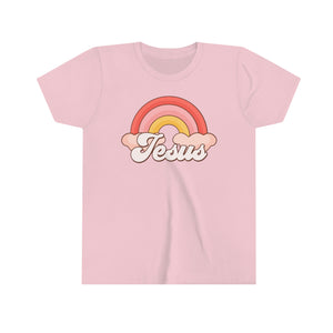 Jesus Rainbow Girls Retro T-shirt