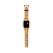 Load image into Gallery viewer, Retro 70&#39;s Mushrooms and Flowers Faux-Leather Apple Watch Band
