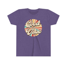 Load image into Gallery viewer, Good Vibes Girls Youth Retro T-shirt
