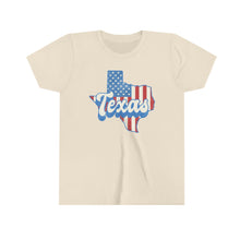 Load image into Gallery viewer, Texas State Red White Blue Girls Youth Retro T-shirt
