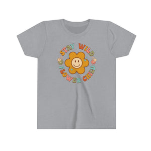 Stay Wild Flower Child Girls Youth Retro T-shirt