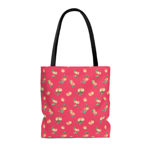 Peaches Dark Pink/Red High Quality Tote Bag