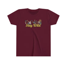 Load image into Gallery viewer, Stay Wild Wildflowers Girls Youth Retro T-shirt
