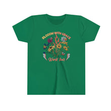 Load image into Gallery viewer, Bloom With Grace Wildflowers Youth Girls Retro T-shirt
