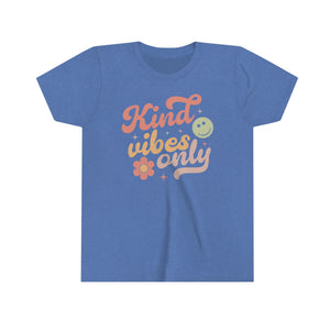 Kind Vibes Only Girls Retro T-shirt